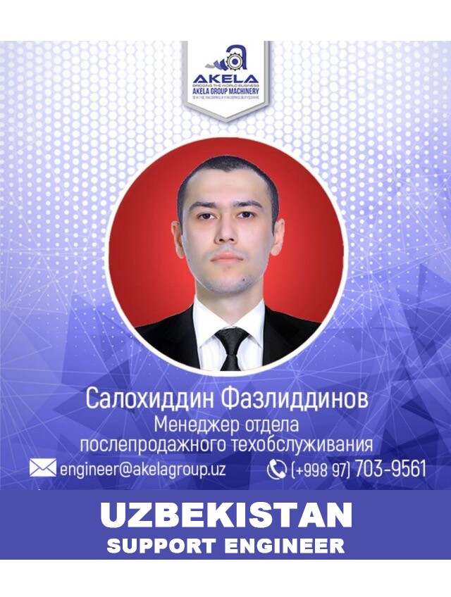 Ingeniero de apoyo de Uzbekistán