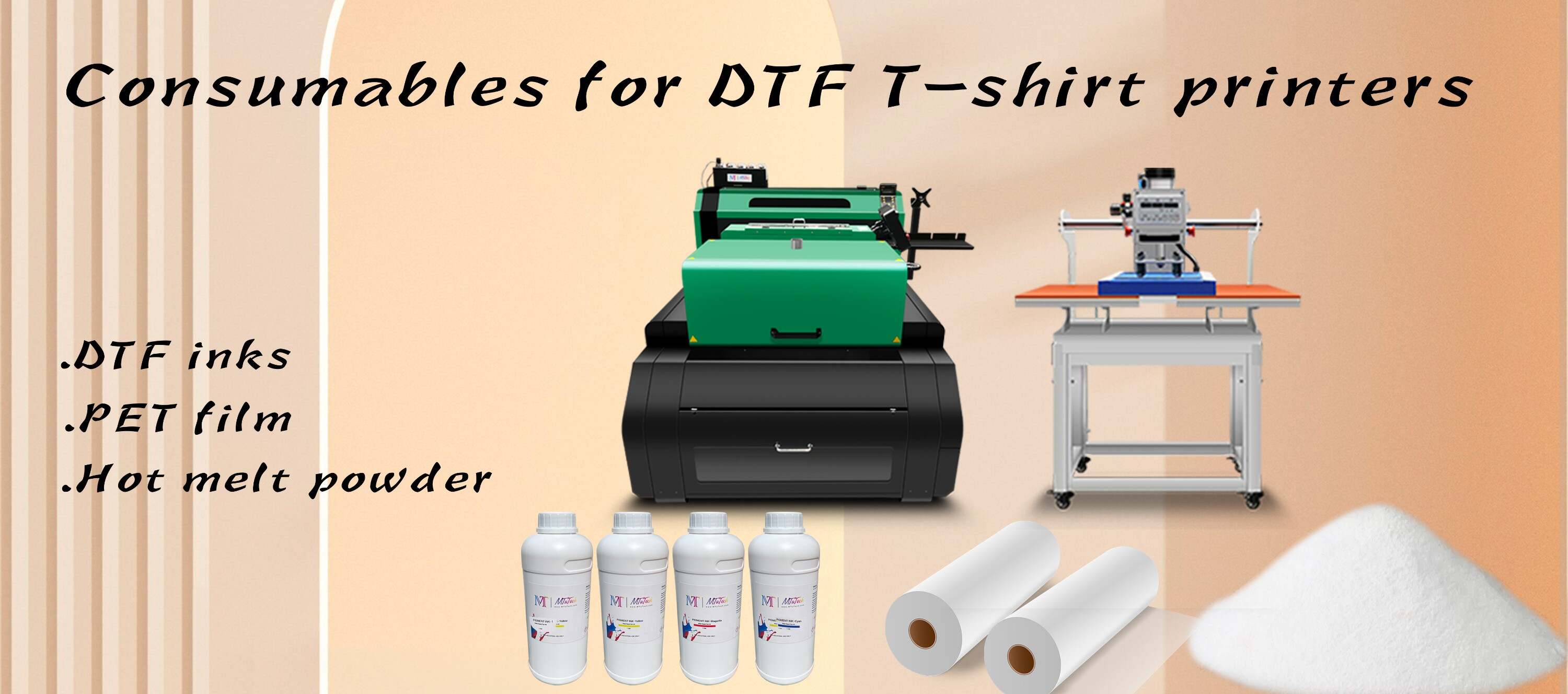 Consumables for DTF T-shirt printers
