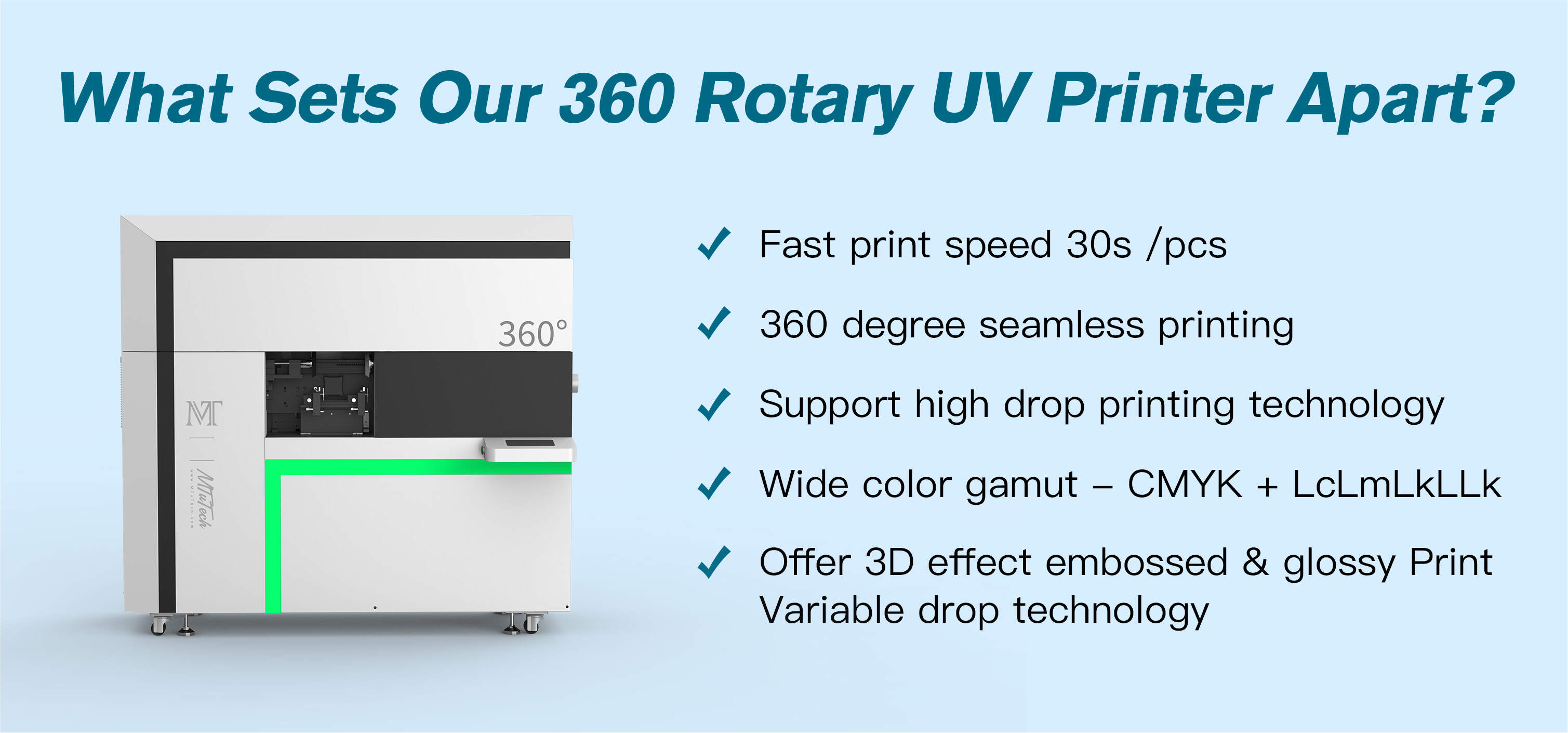 MT Highly Rated 360 Rotary UV Printer for Tumbler Water Bottle Printing