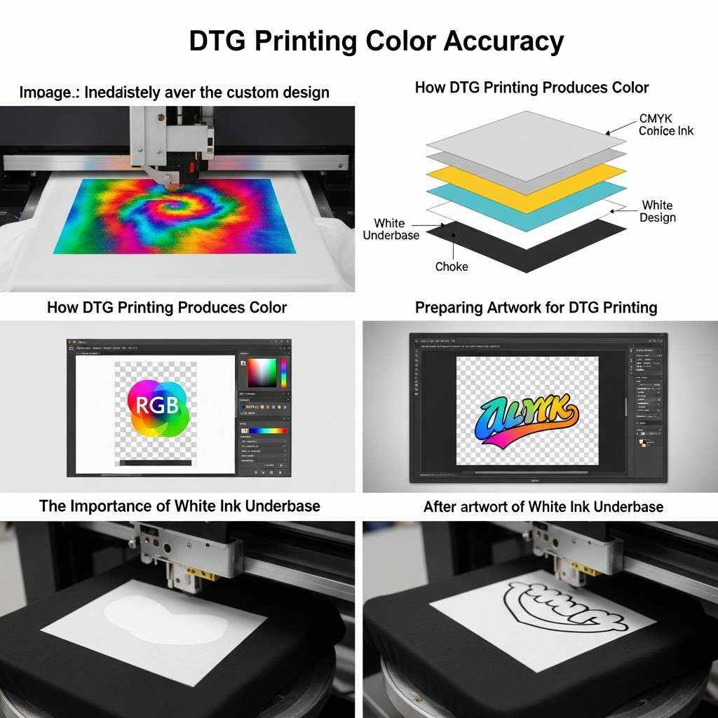 DTG artwork preparation with RGB color space and transparent background design