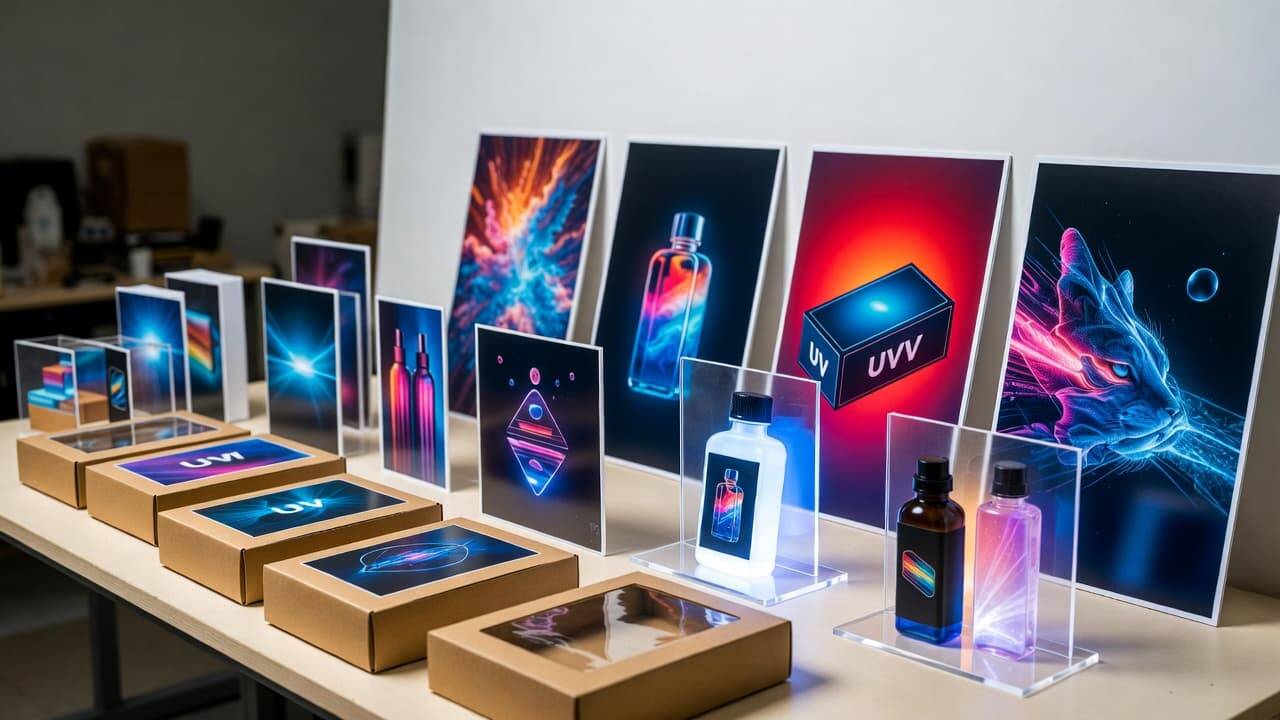 UV printed signage packaging and promotional products display