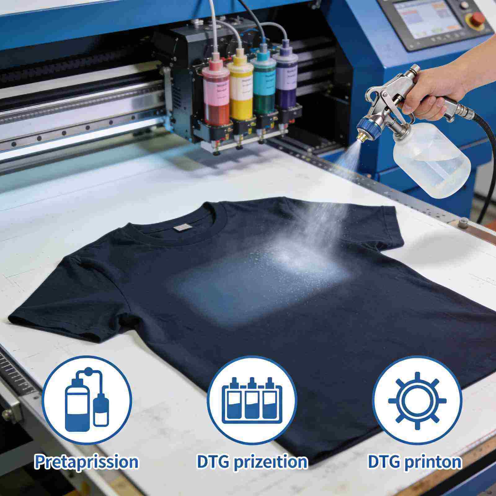 Pre-treatment process for dark garments in DTG printing