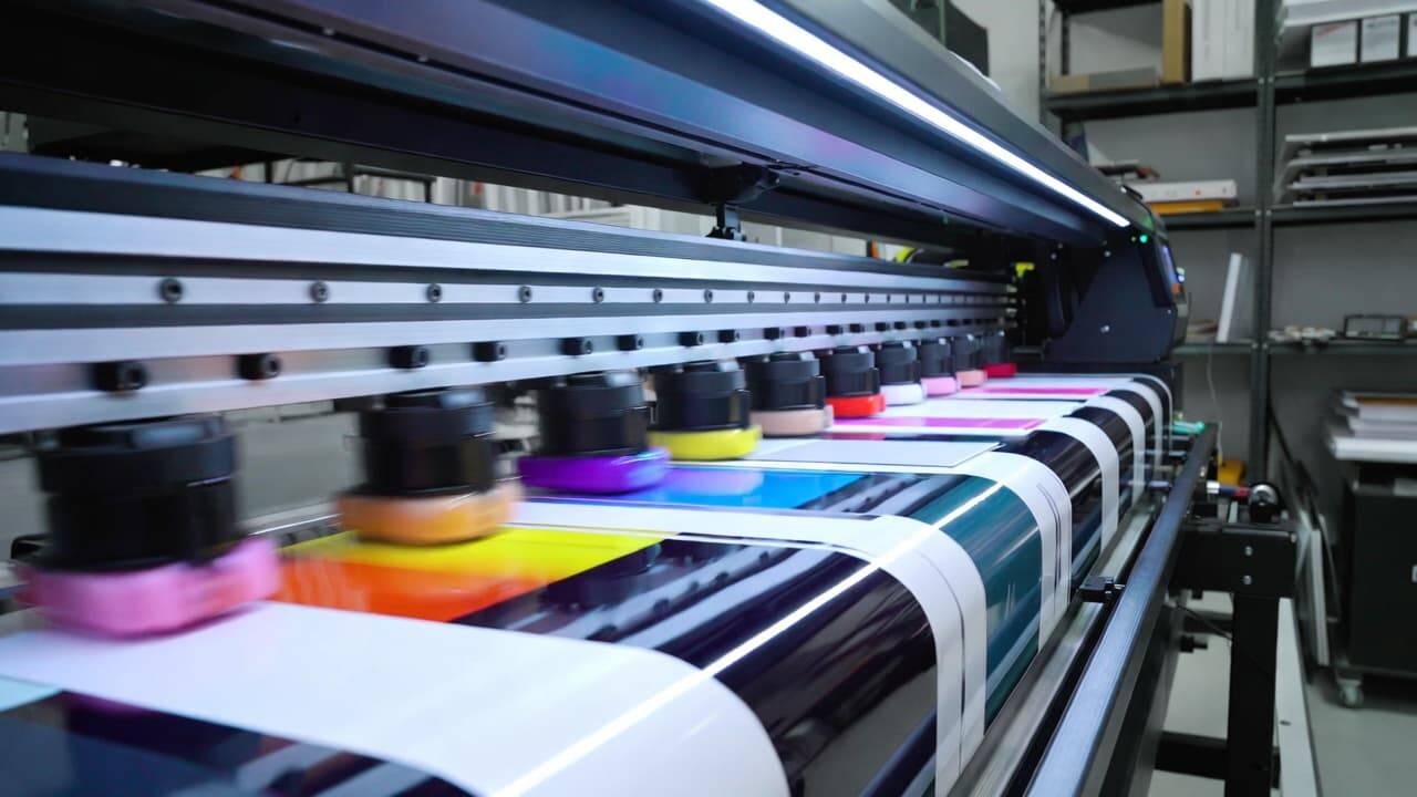 CMYK+White+Varnish UV printing sample on acrylic and metal surfaces