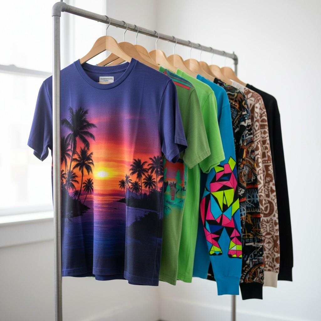 High quality DTG printed t-shirts with vibrant and accurate colors